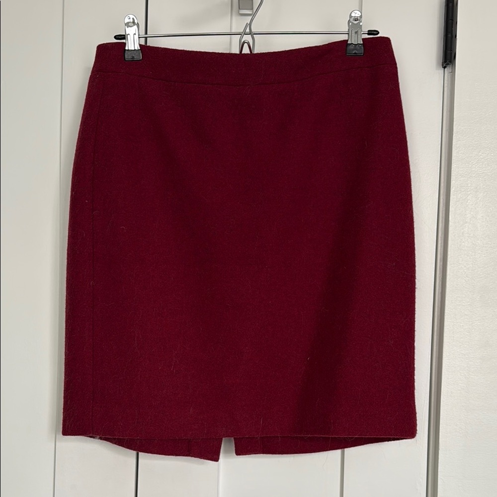 Dark Red Pencil Skirt
